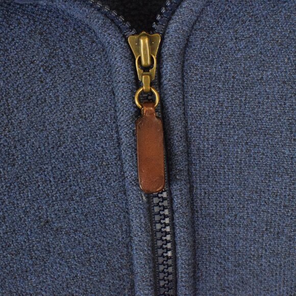 L.L. Bean Men’s Blue Full Zip Warm Cozy Outdoor Fleece Jacket Coat Fall Winter L - Picture 4 of 8